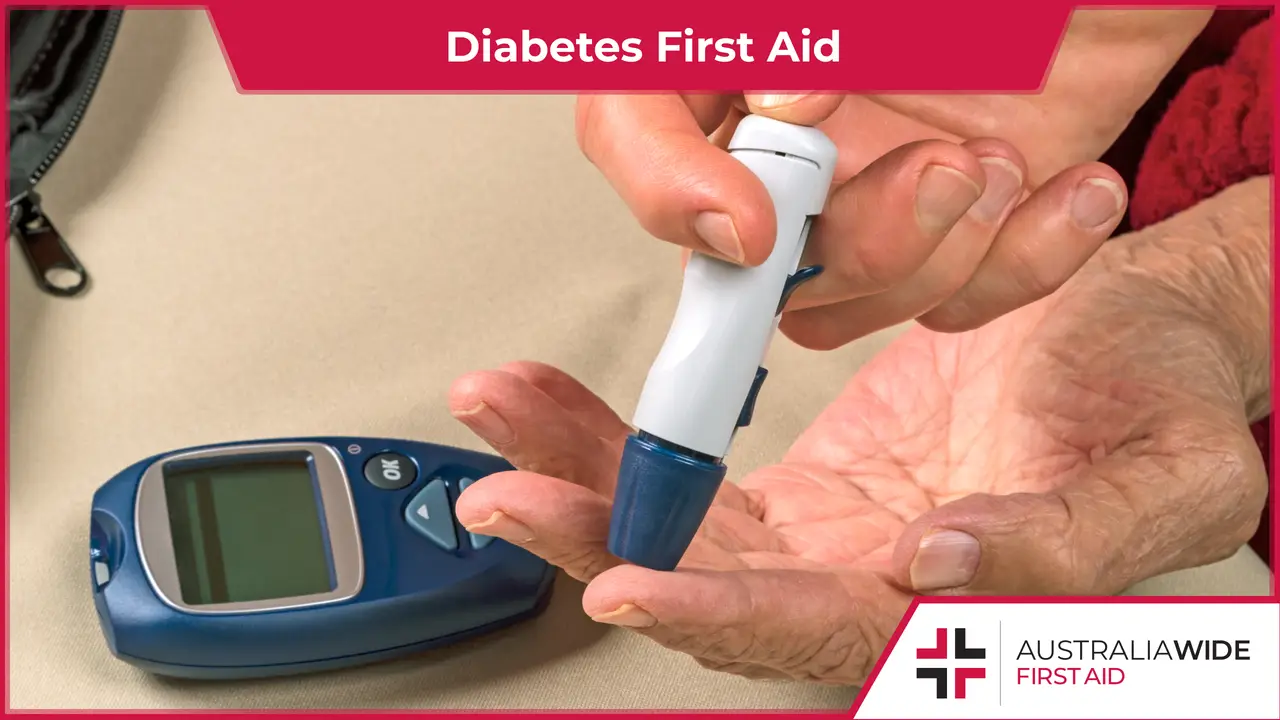 Elderly person checking their blood sugar level