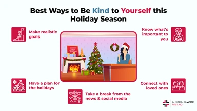 Infographic on Tips to Manage the Holiday Blues